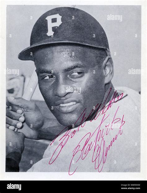 Autographed Photo Of Roberto Clemente Who Was A Hall Of Fame Baseball