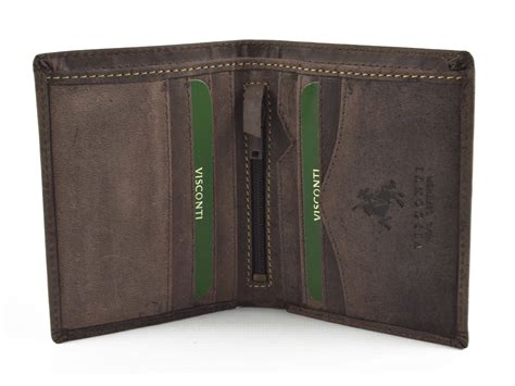 Mens Premium Leather Compact Wallet By Visconti Hunter Collection T