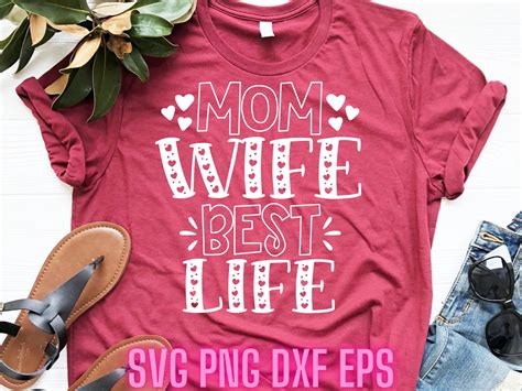 Mom Wife Life Svg Mothers Day Svgs Mom Cut Files Mom Etsy