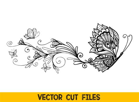 Floral Butterfly Svg For Cricut Butterfly Cut File Butterfly Etsy