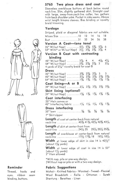 1953 Vintage Vogue Sewing Pattern Coat B30 E1227 The Vintage
