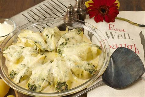 Stuffed Pasta Shells With Ricotta Spinach Bacon Days Of Easy