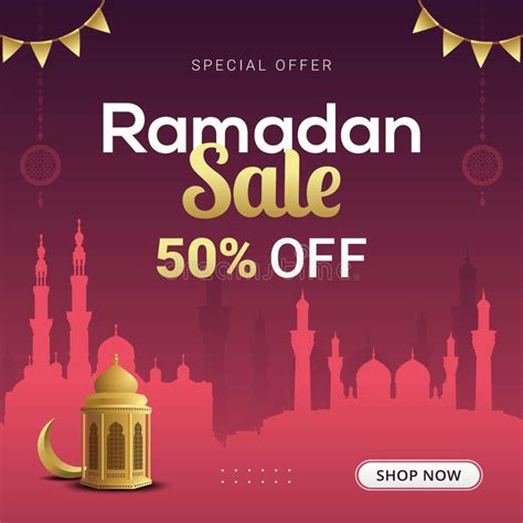 Ramadan Sale Banner Discount Template Design For Business Promotion
