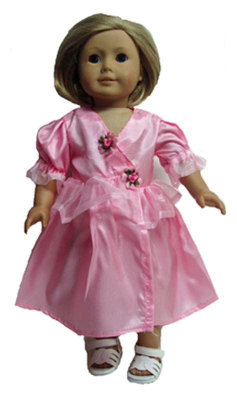 pink chiffon and silk party dress for all 18 inch girl dolls