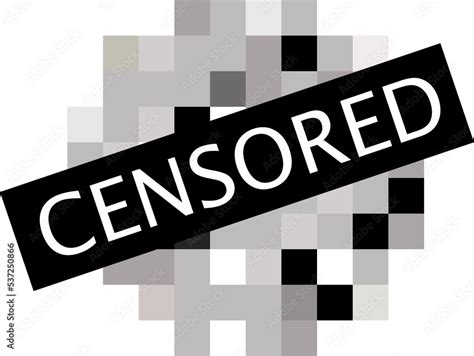 Pixel Censored Signs Censor Bar Concept Censorship Rectangle Stock
