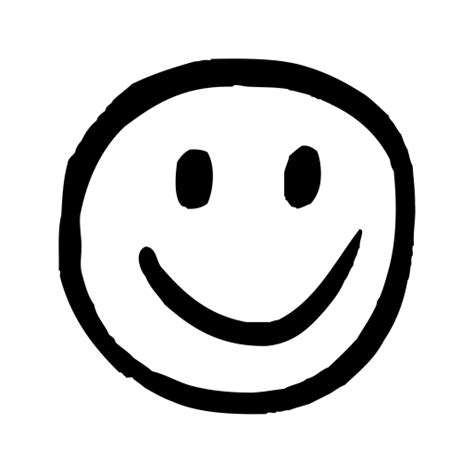 Smiley Face Black And White Hand Drawn Clipart Best