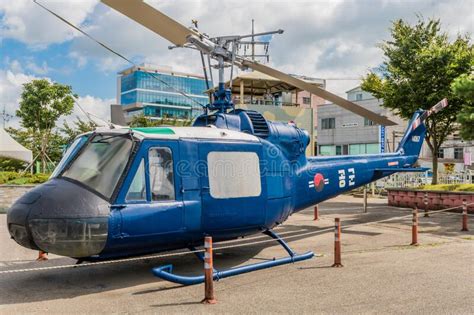 Bell Uh 1b Helicopter On Display At Seaside Park Editorial Photography