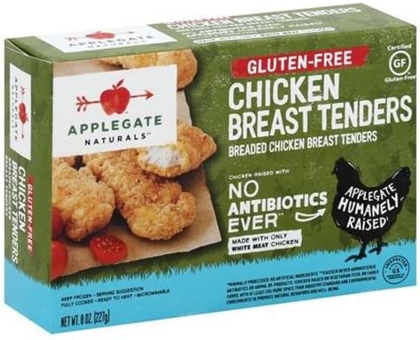 21% fat, 0% carbs, 79% protein. Applegate Gluten-Free Chicken Breast Tenders - 8 oz ...
