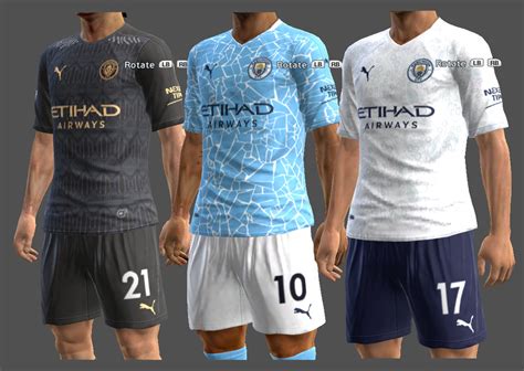 Photos and collages with kun agüero, kevin de bruyne, david silva, pep guardiola himself, and the club shield, among others. Pes 2013 Manchester City kit 2021 ~ PES Revolusion