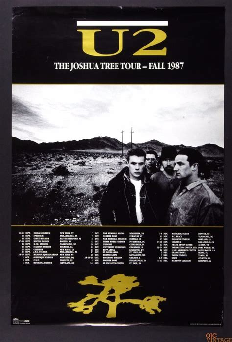 U2 The Joshua Tree Tour Final 1987 Original Vintage Poster 24 X 36