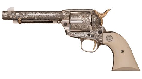 Engraved Silver Colt Second Generation Saa Revolver Rock Island Auction
