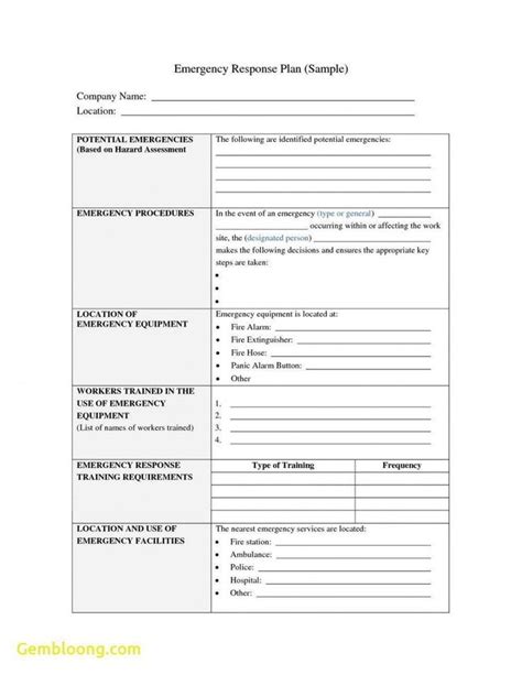 Emergency Response Plan Template Web Your Response Plan Is Your