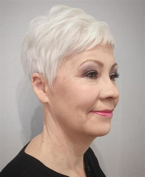 50 Short White Pixie Short Hairstyles For Thick Hair Short Grey Hair Short Hair Cuts For