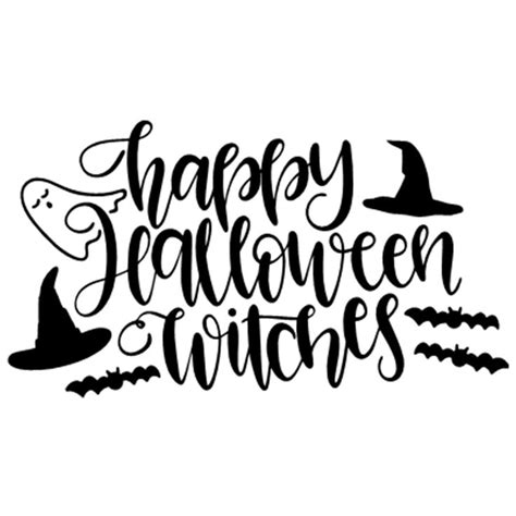 Happy Halloween Witches Vinyl Sticker Decoration Decal Indoor Etsy Happy Halloween Witches