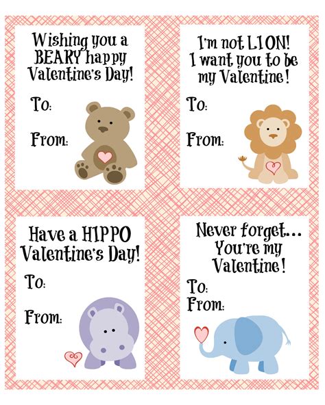 Drag and drop a new text box into the card to quickly personalize it. Cute Animal Valentine's Day Cards {Free Printable}