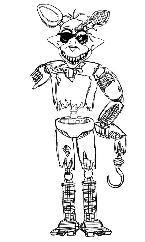 Phantom Foxy Coloring Pages Coloring Coloring Pages