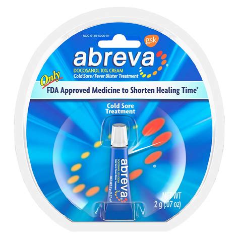 Abreva Cold Sorefever Blister Treatment Cream Walgreens