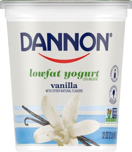 Dannon Vanilla Low Fat Yogurt Tub 32 Oz Bakers
