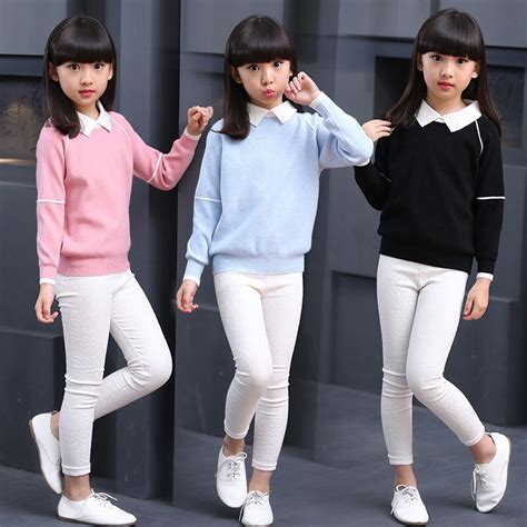 Teenage Girls Sweaters Spring Autumn Girls Long Sleeve Knitted Clothes