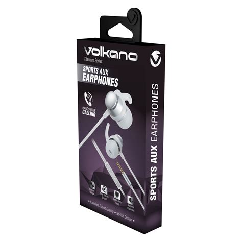 Volkano Titanium Series Aux Earphone Silver Shumata Online Store