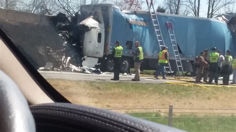 Two Dead After I 77 Fiery Crash Involving Three Tractor Trailer Trucks