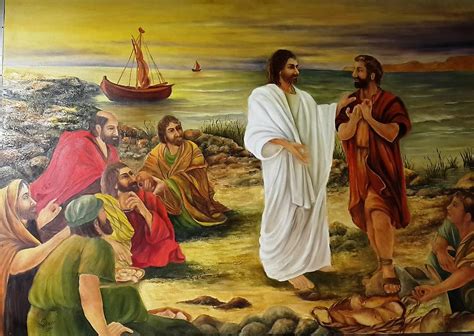 Jesus Feeding The 5000 Painting By Martie Le Roux Fine Art America