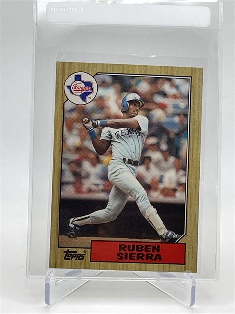 1987 Topps Ruben Sierra Rookie Baseball Card 261 Mint Free Shipping Ebay