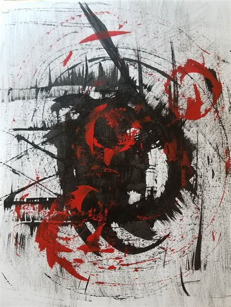 Black And Red Abstract Paintings