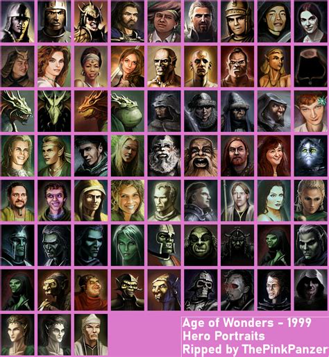 The Spriters Resource Full Sheet View Age Of Wonders Hero Portraits