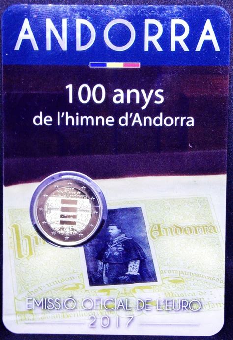 Andorre 2 Euro Commémorative 2017 100e Anniversaire De Lhymne De L