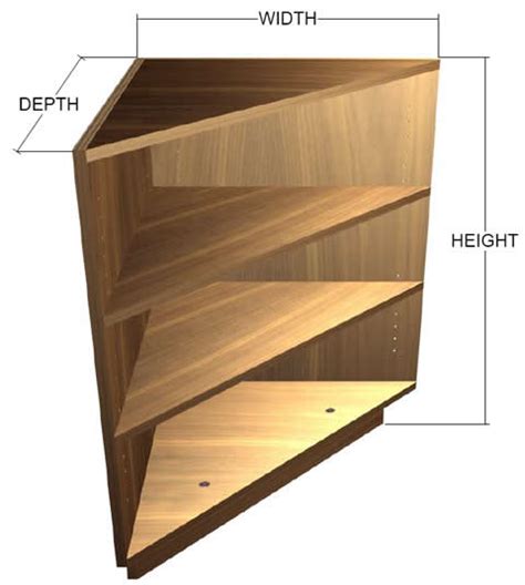 I always see what's on the other side of the wall. exposed interior corner shelf base cabinet