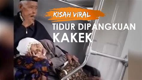 Viral Video Romantis Nenek Tidur Di Pangkuan Kakek Saat Naik Prameks