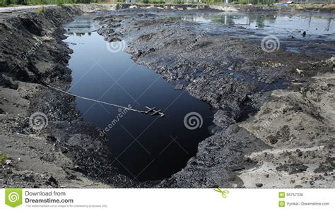 Contamination Soil And Water Spot Oil Pollutions Former Dump Toxic