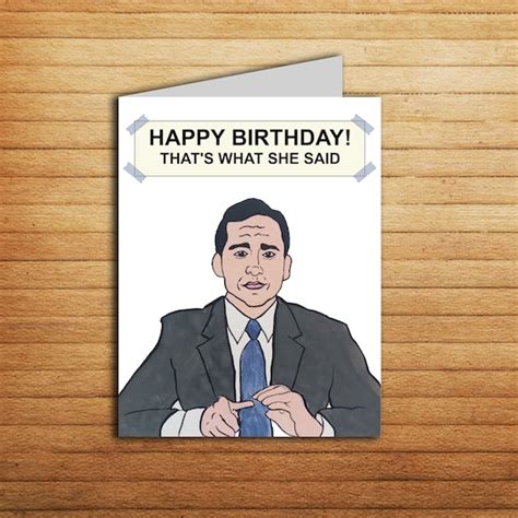 The Office Card Michael Scott Birthday Card For Boyfriend T Etsy