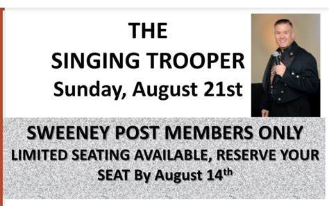 The Singing Trooper Henry J Sweeney Post Manchester August 21 2022