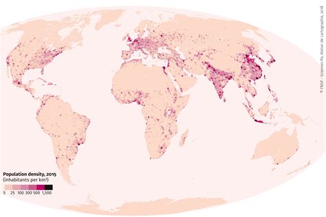 Population Density 2015 World Atlas Of Global Issues