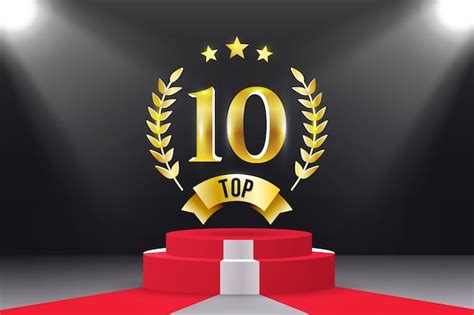 Free Vector Top 10 Best Podium Award