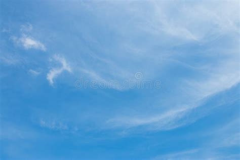 Bright Blue Sky With White Soft Motion Clouds Sky Clear Cloud Stock