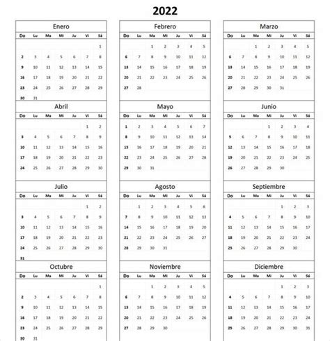 2022 23 Calendario Imprimible Calendario Anual Calendario Etsy Pdmrea
