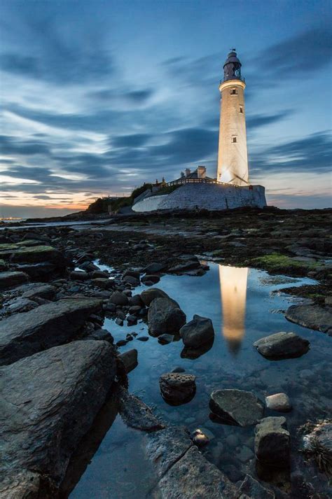 St Marys Lighthouse Whitley Bay Late Night Long Exposure By Nick