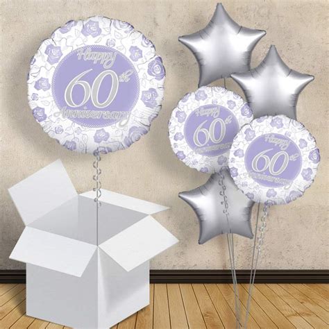 Happy 60th Anniversary Diamond 18 Balloon In A Box Buy Online