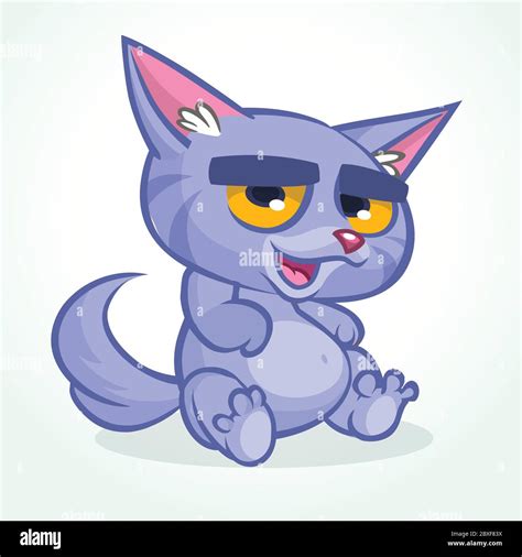 vector illustration of grumpy cat cute fat cartoon cat with a grumpy expression isolated cat