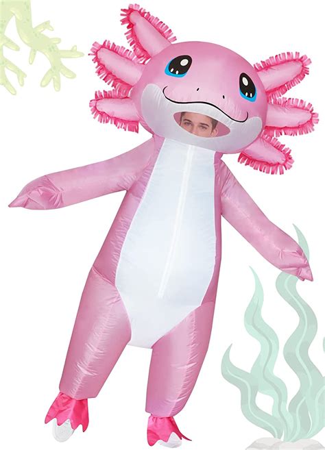 Zizwo Inflatable Costume Adult Axolotl Costumes Halloween
