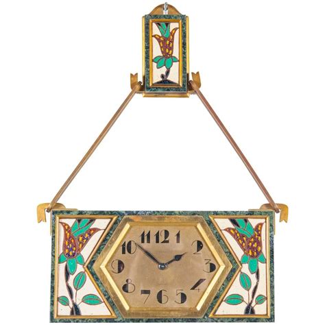 Very Unusual And Decorative Art Deco Wall Clock Circa 1920
