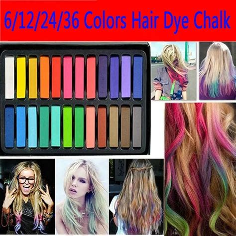 1 Set 6 Colors Chalk Worldwide Hair Dyeing Hair Color Chalk Crayon 6
