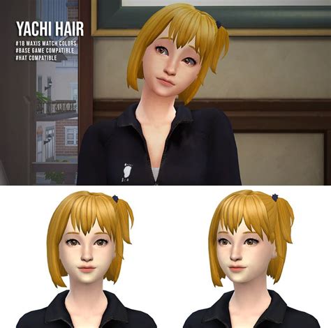 Yachi Hitoka Hair Sims Hair Sims 4 Anime Sims 4