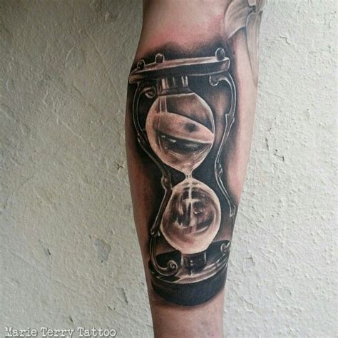 Sandtimer Sand Timer Tattoo Black And Grey Marie Terry Hourglass Tattoo