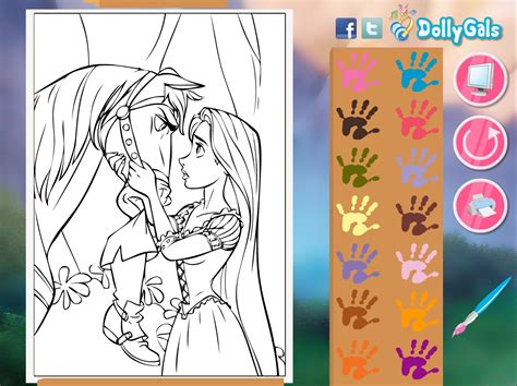 Jeu coloriage Raiponce gratuit en ligne