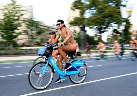 Jaws Drop As The Philly Naked Bike Ride Weaves Through The City Of