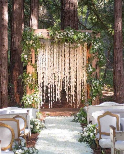 20 Magical Forest Wedding Ceremony Setups Credit Mindy Ricesylvie